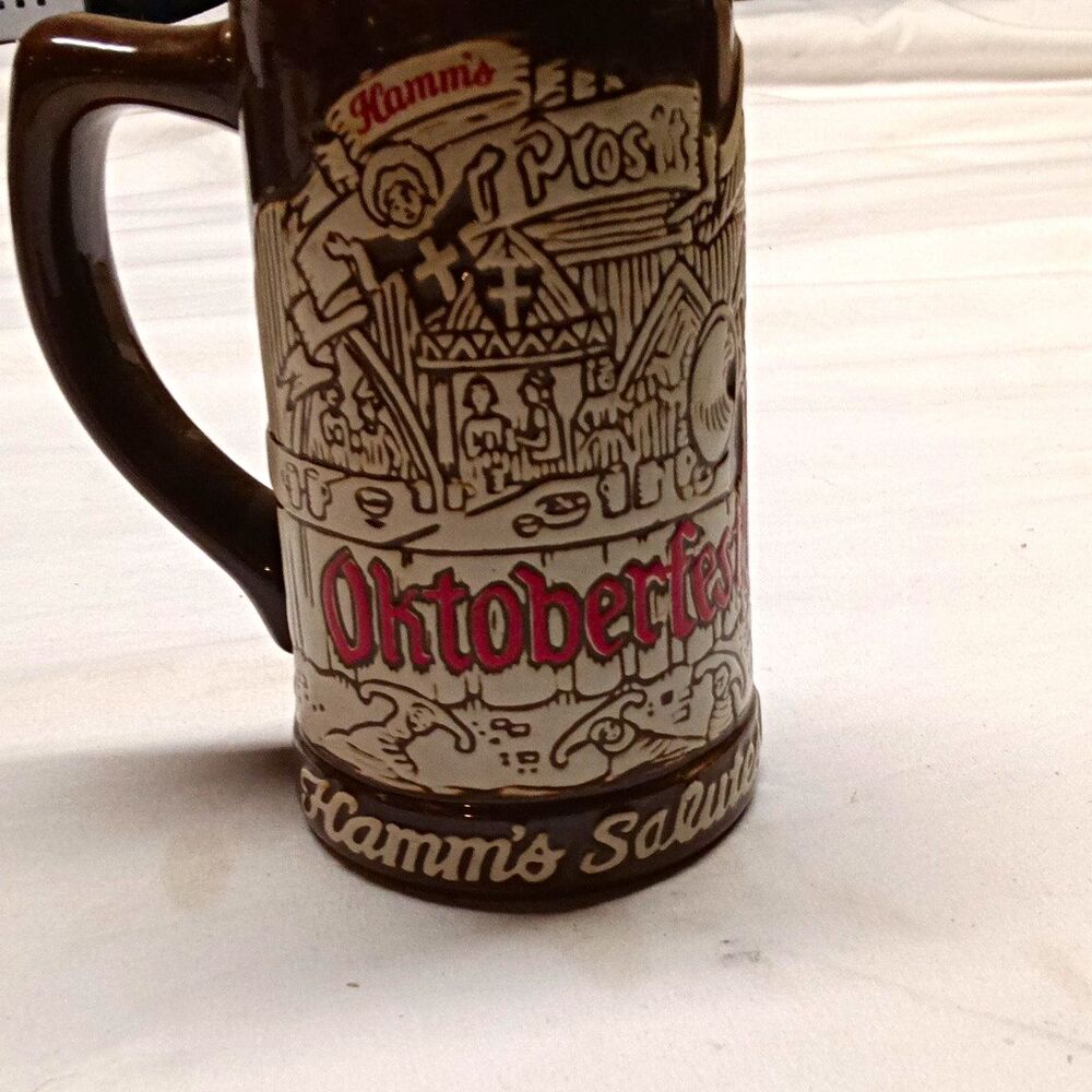 Ceramarte Hamm’s Oktoberfest Beer Mug Stein, Product of Brazil, Breweriana